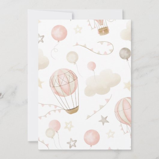 GIRLのためのアドベンチャーアウェイズベビーシャワー招待状 招待状 (裏面)