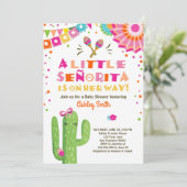 Girlフェスタのベビーシャワーの招待の花のSenorita 招待状 (スタンド正面)