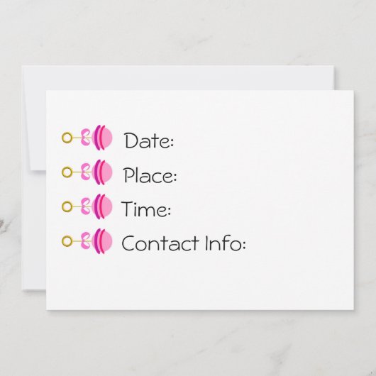 Girl_ベビーキャリッジ(1)招待状 – ギフトボックス 招待状 (裏面)