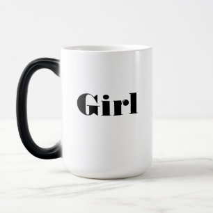 "Girl"名前文字印刷飲み物用品 エレガント モーフィングマグカップ