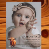  Girl 1st Birthday Celebration 招待状