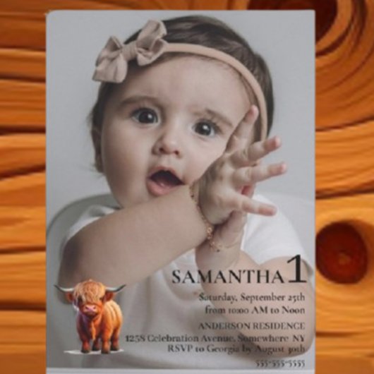 Girl 1st Birthday Celebration 招待状