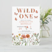 Girl 1st Birthday | Wild One Invitation 招待状 (スタンド正面)