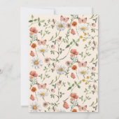 Girl 1st Birthday | Wild One Invitation 招待状 (裏面)