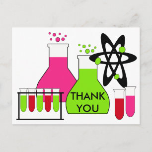 Girl All About Scienceありがとうはがき ポストカード