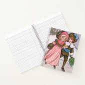 Girl and boy ice skating - Florence Hardy ノートブック (内部)