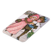 Girl and boy ice skating - Florence Hardy マグネット (左側)