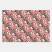 Girl and boy ice skating - Florence Hardy ラッピングペーパーシート (正面2)