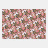 Girl and boy ice skating - Florence Hardy ラッピングペーパーシート (正面)