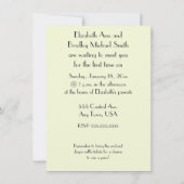 Girl and Boy Twinsベビースシャワー 招待状 (裏面)