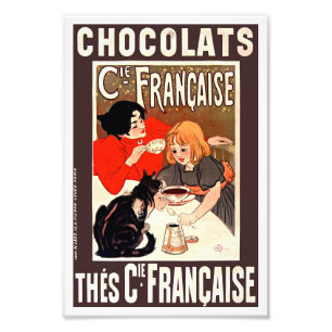 Girl and Cat, Vintage Poster, Alexandre Steinlen フォトプリント