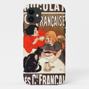 Girl and Cat, Vintage Poster, Alexandre Steinlen iPhone 11 ケース