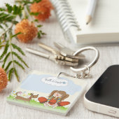 Girl And Dog Best Friends キーホルダー (正面右)