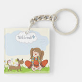 Girl And Dog Best Friends キーホルダー (裏面)