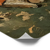 Girl And Goat Print, Antique Printable Art, Rustic ポスター (角)