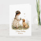 Girl and Puppy カード (正面)