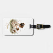 Girl and Puppy ラゲッジタグ (正面横)