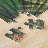 Girl and Rhino - Library In the Jungle - Fantasy ジグソーパズル (側面)