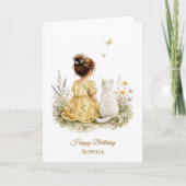 Girl and White Cat カード (正面)