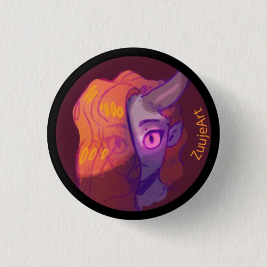 Girl, anime,  缶バッジ (正面)