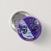 Girl, anime, pixelart 缶バッジ (正面&裏面)