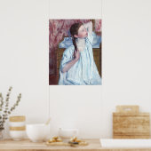Girl Arranging Hair - Mary Cassatt Fine Art Poster ポスター (キッチン)