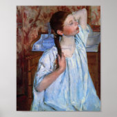 Girl Arranging Her Hair | Mary Cassatt ポスター (正面)