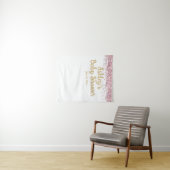 Girl Baby ShowerフォトブースBackdropフォトプロップ タペストリー (インサイチュ(横))