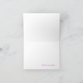 Girl Baby Shower – ありがとう サンキューカード (内部)