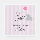 Girl Baby Shower スタンダードランチョンナプキン (正面)