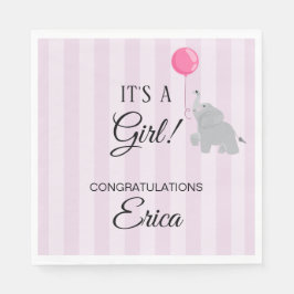 Girl Baby Shower スタンダードランチョンナプキン