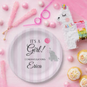 Girl Baby Shower ペーパープレート (パーティー)