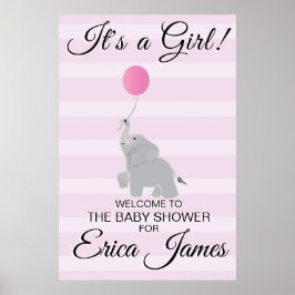 Girl Baby Shower ポスター