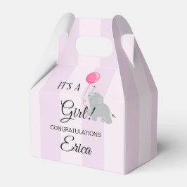 Girl Baby Shower 4"w x 2.5"l x 5"h フェイバーボックス