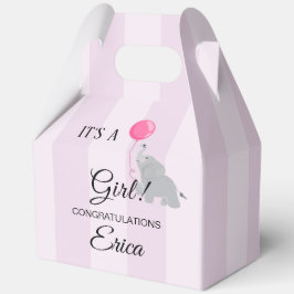 Girl Baby Shower 5"w x 3"l x 6.5"h フェイバーボックス