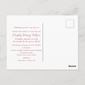 Girl Baby Shower Invitation ポストカード (裏面)