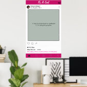 Girl Baby Shower Party Prop Photo Booth Frame ポスター (ホームオフィス)