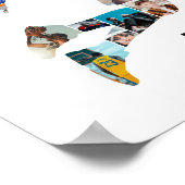 Girl Basketball Player Sports Custom Photo Collage ポスター (角)