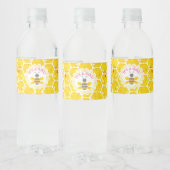 Girl Bee Baby Shower Water Bottle Labelsの略 ペットボトルラベル (ボトル)