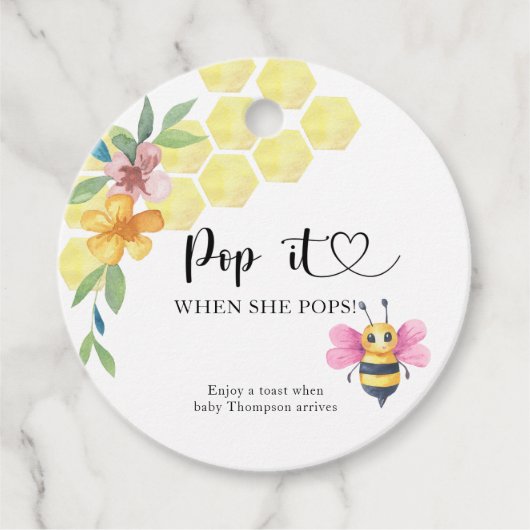 Girl Bee Pop it When she pops フェイバータグ (正面)