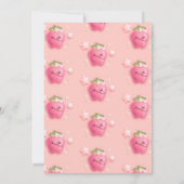 Girl Berry Sweet Strawberry Baby Shower 招待状 (裏面)