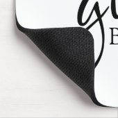 Girl Boss Chic Typography Minimalist マウスパッド (コーナー)