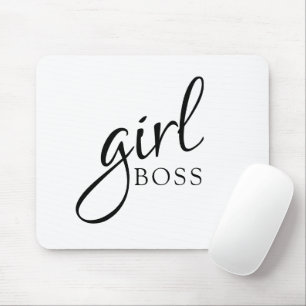 Girl Boss Chic Typography Minimalist マウスパッド