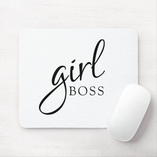 Girl Boss Chic Typography Minimalist マウスパッド (マウス)