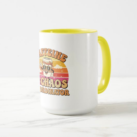 Girl Boss Mug Caffeine & Chaos Coordinator Cup. マグカップ (正面右)
