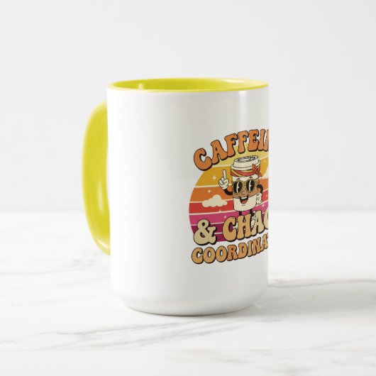 Girl Boss Mug Caffeine & Chaos Coordinator Cup. マグカップ (正面左)