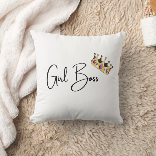 Girl Boss Pillow クッション (ブランケット)