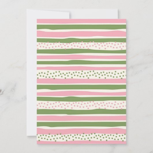 Girl Bow Glitter Two Lucky St Patrick 2nd Birthday 招待状 (裏面)