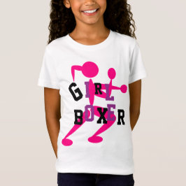 GIRL BOXER TシャツパープルピンクADD NAME on Back Tシャツ