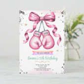 Girl boxing theme party invitation 招待状 (スタンド正面)